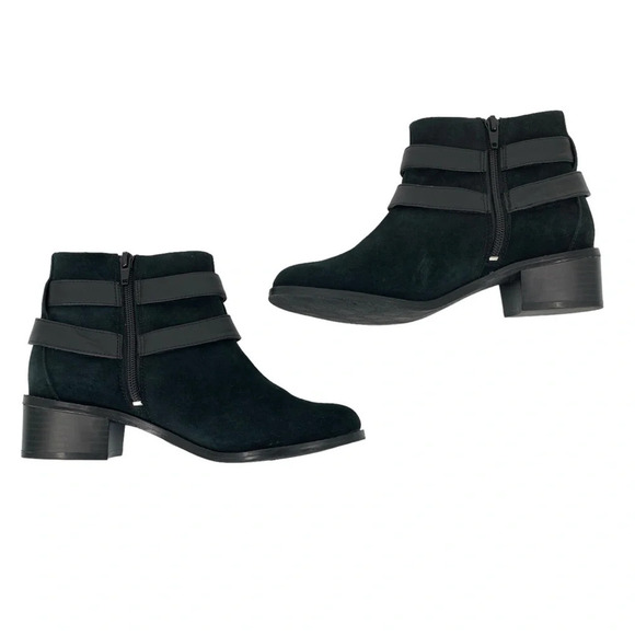 Vionic Mana Ankle Boots Womens 6 GREEN Suede Comfort Orthopedic Buckle Full Zip - Picture 8 of 12